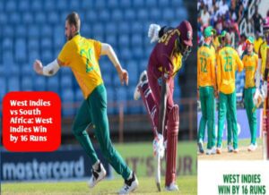 West Indies vs South Africa: West Indies Win by 16 Runs